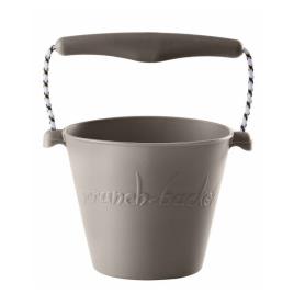 Cubo de Praia de Silicona Scrunch - Cinza