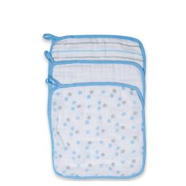 Pack Panos Mini de Musselina Azul 3unid.