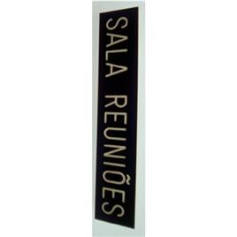 Placa Em Pvc 200x40mm Preto/branco Sala Reuniões