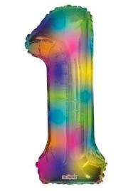 Balão Foil 34' Nº 1 - Rainbow