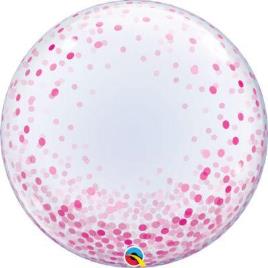 Deco Bubble 24' Pink Confetti Dots