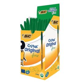 Canetas Bic Cristal Original Verdes 50 Unidades