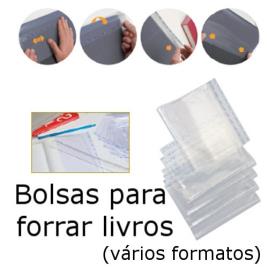 Capas plásticas ajustáveis para forrar livros Formato: escolher o formato