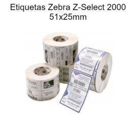 Rolos de etiquetas Zebra Z-Select 2000 51x25mm em papel mate