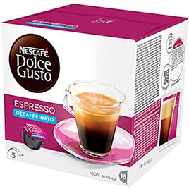 DolceGusto Cápsulas de café Dolce Gusto Espresso Decaffeinato, café expresso, levemente torrado, 16 doses, 112 g