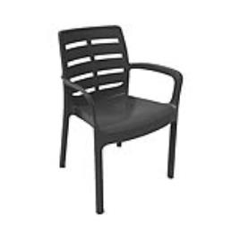 CADEIRA DE RESINA APILHAVEL COR PRETO 3,4KG 60,5X54X82CM IPAE PROGARDEN
