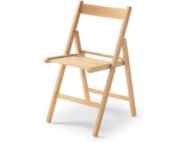 Cadeira Dobrável de Madeira Natural EDM 79X42,5X47,5Cm