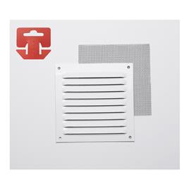 GRELHA ANTI-MOSQUITO ALUMINIO 0.6 BRANCO LAQUEADO 100X100MM (G)