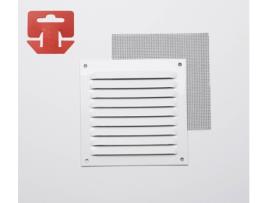 GRELHA ANTI-MOSQUITO ALUMINIO 0.6 BRANCO LAQUEADO 100X100MM (G)