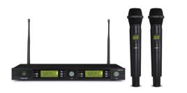 Microfone Sem Fios Duplo De Mão UHF 