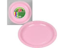 Pack 10Un Prato Cartão Rosa Baby 20Cm BEST PRODUCTS GREEN