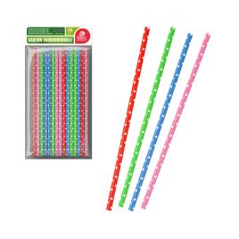 SACO 25UN PALHINHAS CORES SORTIDOS PAPELÃO BEST PRODUCTS GREEN