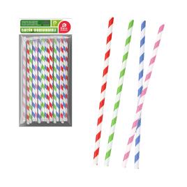 SACO 25UN PALHINHAS FRANJA CORES SORTIDOS PAPELÃO BEST PRODUCTS GREEN