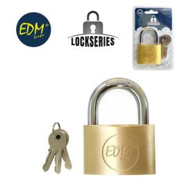 CADEADO EM LATAO ARCO NORMAL 50X30MM EM BLISTER