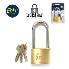 CADEADO EM LATAO ARCO COMPRIDO 40X65MM EM BLISTER