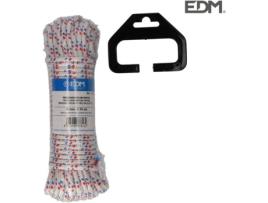 Rolo Trançado Nylon 15Mts Branco Pintas