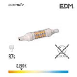 LAMPADA  LINEAL LED 78 mm R7s 5.5W 600 Lm 3200K LUZ QUENTE BASE CERAMICA 