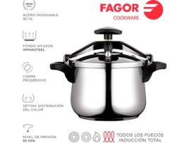 Panela Clássica Bombeada 8L Inox 18/10 FAGOR