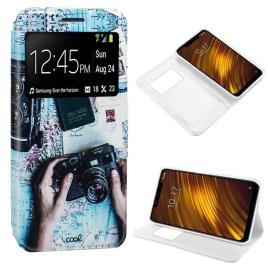 Funda COOL Flip Cover para Xiaomi Pocophone F1 Dibujos Travel