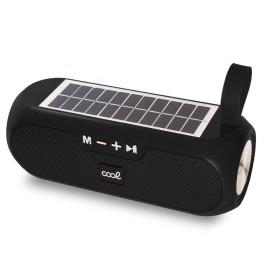 Altavoz Música Universal Bluetooth  Glasgow Negro (10W) Con Panel Solar