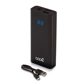 Bateria Externa Universal Power Bank 10.000 mAh (2 x usb / 2A)  Display Negro