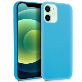 Funda  Silicona para iPhone 12 / 12 Pro (Celeste)