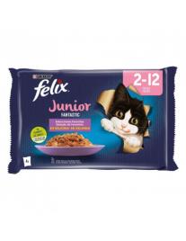 Comida Gato Felix Fantastic Junior Grelhados Em Gelatina (saquetas) 4x85gr