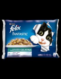 Comida Gato Felix Fantastic Banquete De Peixes Em Gelatina (saquetas) 4x85gr