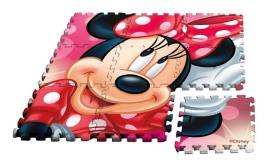 Tapete Puzzle EVA Minnie/Mickey 9pçs minnie
