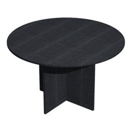 Mesa de Reuniões Redonda Picasso, 120 cm, Melamina, Preto