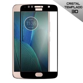 Protector Pantalla Cristal Templado COOL para Motorola Moto G5S Plus (3D Negro)