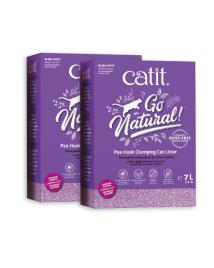 Areia GO NATURAL! CASCA DE ERVILHA  2 x 7L Lavanda