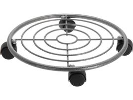 SUPORTE METALICO COM 4 RODAS 35X6,5CM PESO 780GRS CARGA MAXIMA 15KG