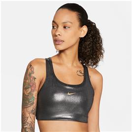 Bra Fitness_mujer_ Swoosh Icnclsh Shmr Bra Gris Oscuro S