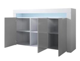 Aparador  Aker (Branco e Cinzento - 155x37x91,5 cm)