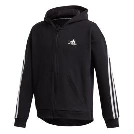 Moletom Com Zíper 3 Stripes 164 cm Black / White