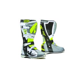 Botas Motocicleta  Pilot EU 47 gris/blanc/jaune fluo