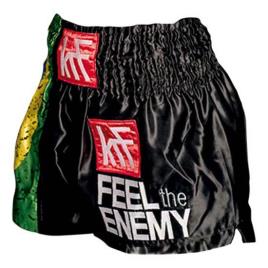 Calças Curtas Brazil Flag Muay Thai L Green