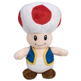 Urso De Pelúcia Super Mario Bros Toad 40 Cm One Size White / Red / Blue / Yellow