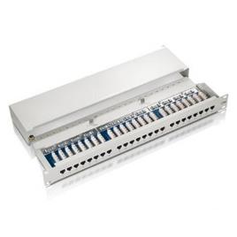 Patch Panel Blindado Cat 5e Ral7035 16 Ports One Size White