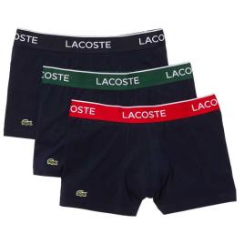 Lacoste Boxer Casual 3 Unidades S Marine / Vert-Rouge-Marine