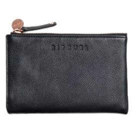 Mini Rfid Leather Coin Purse One Size Black