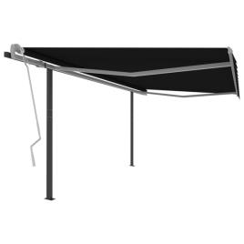 Toldo Retrátil Manual com Postes 4x3,5 M Antracite
