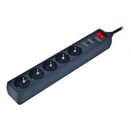 Tomada de Protecção Anti-Picos Gembird SPG5 C 5