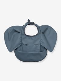 Babete com bolso , Oeko-Tex® azul medio liso