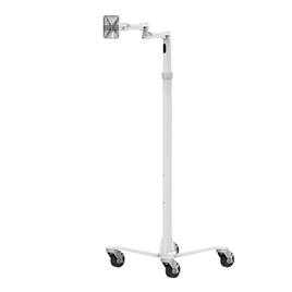 Extended VESA Articulating Tablet Arm Rolling Cart - Carrinho - para visor LCD - médico - branco - tamanho de tela: até 15