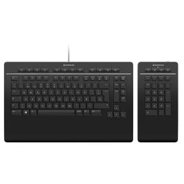 Teclado 3dx-700093 Spanish QWERTY Black