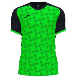 Joma Camiseta Manga Corta Supernova Iii XL Black / Green Fluor