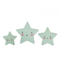 Mini Estrelas Decorativas Menta
