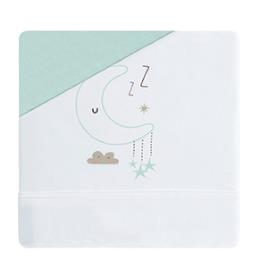 Jogo lençois 3 Peças Algodão 80x140 Sw.Nig Branco/Menta